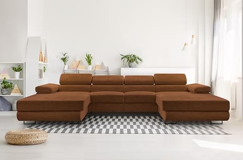 AXLIVING Sofa U Form mit Schlaffunktion Arborio U 352 cm in Ziegelrot AXLIVING Sofa U Form mit Schlaffunktion Arborio U 352 cm in Ziegelrot von AXLIVING