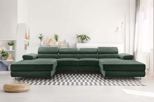 AXLIVING Sofa U Form mit Schlaffunktion Arborio U 352cm in Dunkelgrün AXLIVING Sofa U Form mit Schlaffunktion Arborio U 352cm in Dunkelgrün von AXLIVING