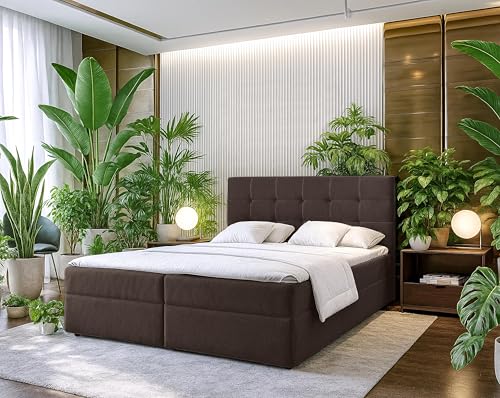 AXLIVING Stauraum Boxspringbett Braun 140x200 cm Geceteni Doppel Bett AXLIVING Stauraum Boxspringbett Braun 140x200 cm Geceteni Doppel Bett von AXLIVING