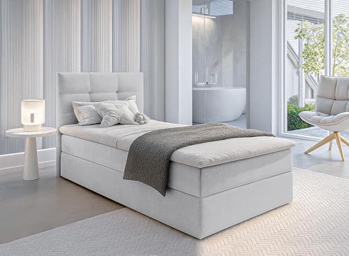 AXLIVING Stauraum Boxspringbett Grau 100x200 Bett Geceteni Gasfeder AXLIVING Stauraum Boxspringbett Grau 100x200 Bett Geceteni Gasfeder von AXLIVING