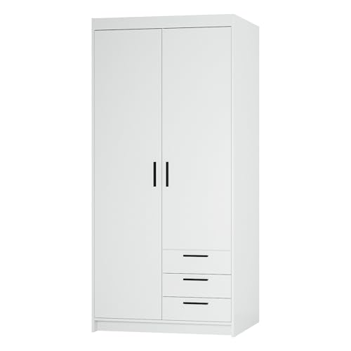 AXLIVING Storicos 2D3S Kleiderschrank Weiß mit schubladen 89,7 cm AXLIVING Storicos 2D3S Kleiderschrank Weiß mit schubladen 89,7 cm von AXLIVING