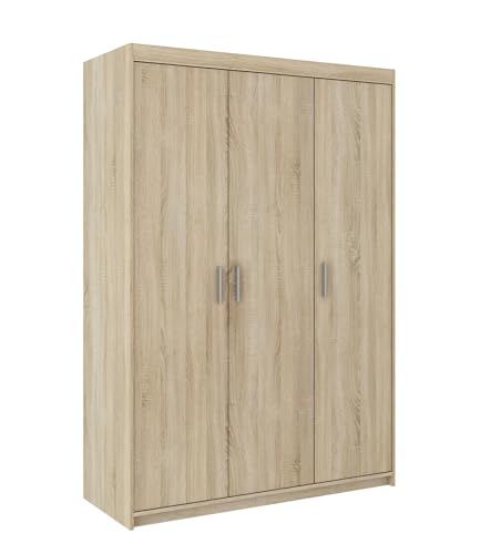 AXLIVING Storicos 3D 3 türig Kleiderschrank Eiche Sonoma 133 cm breit von AXLIVING