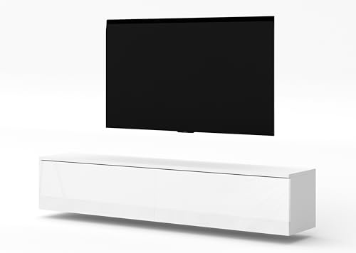 AXLIVING TV Board Loriano 180 cm Fernsehschrank weiß Matt/Hochglanz von AXLIVING