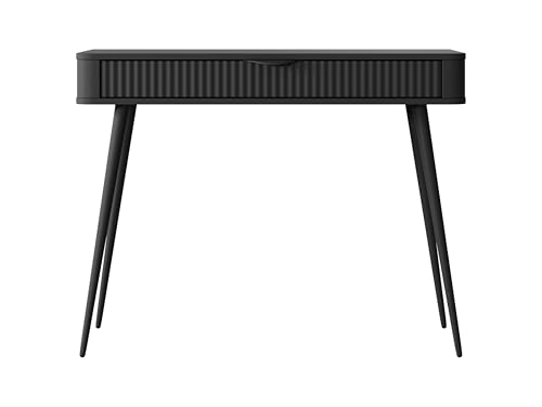 AXLIVING Vespasia Kleiner Schminktisch schwarz 100,2 cm geriffelter AXLIVING Vespasia Kleiner Schminktisch schwarz 100,2 cm geriffelter von AXLIVING