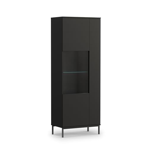 AXLIVING Vitrinenschrank Glas „Queba QT07“ – 70 cm Breite, Schwarz AXLIVING Vitrinenschrank Glas „Queba QT07“ – 70 cm Breite, Schwarz von AXLIVING