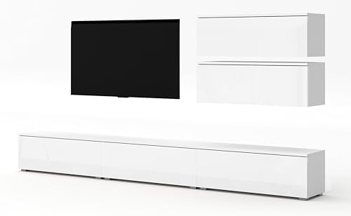 AXLIVING Wohnwand weiß Loriano V Matt/Hochglanz Anbauwand 300 cm AXLIVING Wohnwand weiß Loriano V Matt/Hochglanz Anbauwand 300 cm von AXLIVING