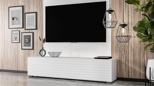 AXLIVING ZIVOLLI TV-Board 160 cm Weiß mit Lamellenfront AXLIVING ZIVOLLI TV-Board 160 cm Weiß mit Lamellenfront von AXLIVING