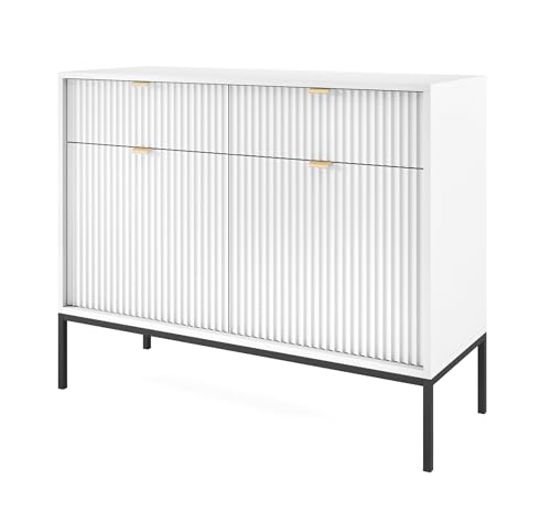 AXLIVING modern Kommode mit Schublade Eternas KSZ104 104 cm Weiß AXLIVING modern Kommode mit Schublade Eternas KSZ104 104 cm Weiß von AXLIVING
