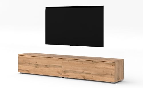 AXLIVING stehendes TV Board Loriano Lowboard Eiche Wotan 3x100 cm von AXLIVING