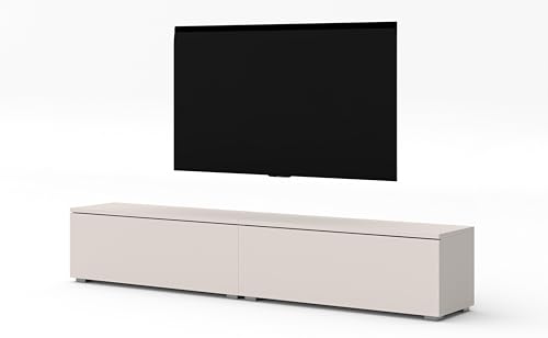 AXLIVING stehendes TV Board beige Loriano TV Bank 3x100 cm Kaschmir von AXLIVING