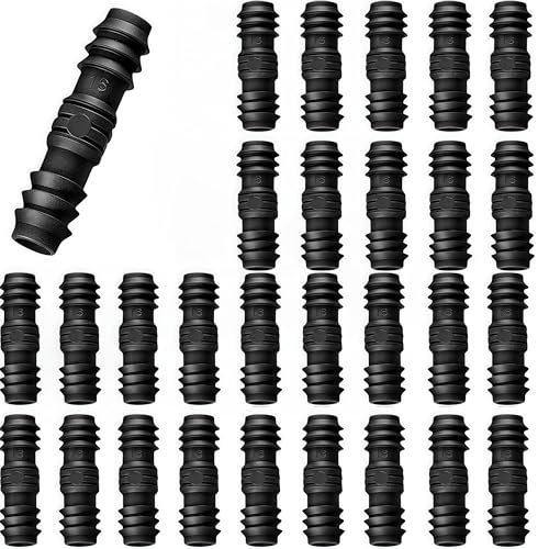30 Stücke 16mm Gerade Bewässerung Verbinder, Hochwertige tropfschlauch verbinder aus Kunststoff, Robuste perlschlauch Verbindungsstücke für Bewässerungssystem, Einfache Installation von AXOBOG