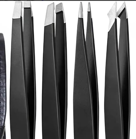 4pcs Pinzetten-Set, professionelles Präzisions-Werkzeug zum Entfernen von Augenbrauen, Gesichtshaaren und Splittern, für Männer und Frauen 4pcs Pinzetten-Set, professionelles Präzisions-Werkzeug zum Entfernen von Augenbrauen, Gesichtshaaren und Splittern, für Männer und Frauen von AXOBOG