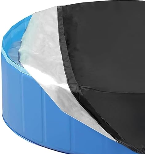 Leichte Runde Poolabdeckung 122 x 30 cm | Wasserdicht & UV-Schutz | Kindersicherer Planschbecken-Schutz | Kompakte Poolabdeckung für Hunde und Kinder | Schwarze Faltbare Poolabdeckung für Garten und T Leichte Runde Poolabdeckung 122 x 30 cm | Wasserdicht & UV-Schutz | Kindersicherer Planschbecken-Schutz | Kompakte Poolabdeckung für Hunde und Kinder | Schwarze Faltbare Poolabdeckung für Garten und T von AXOBOG