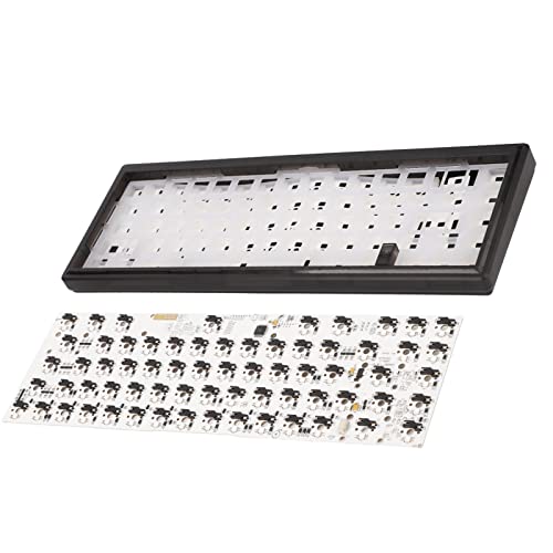 AXOC mechanischer Tastaturständer 5 Pin 3 Pin ABS Shell 67 Key DIY Switch Hot Swap Keyboard Kit (Schwarz) von AXOC