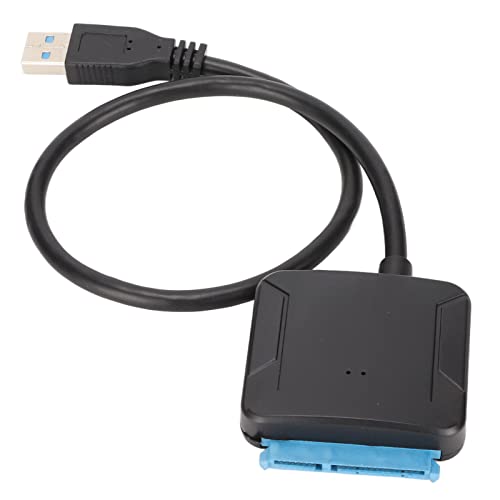SATA-USB-Kabel SATA-USB-Adapter, leicht, tragbar, ABS, kleine Größe, 110–240 V, 3,5-Zoll-PC-Festplatte, schnelle Übertragung (EU-Stecker) von AXOC