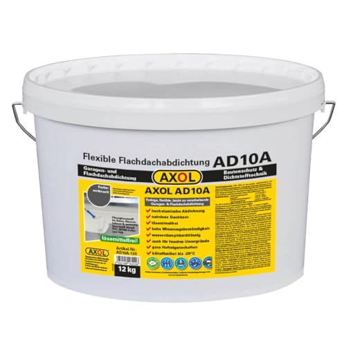 AXOL Flachdachabdichtung, Garage abdichten mit AXOL AD10 12 kg Flüssigkunststoff Anthrazit von AXOL