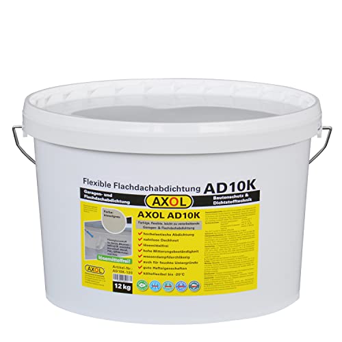AXOL Flachdachabdichtung, Garage abdichten mit AXOL AD10 12 kg Flüssigkunststoff Farbe kieselgrau von AXOL