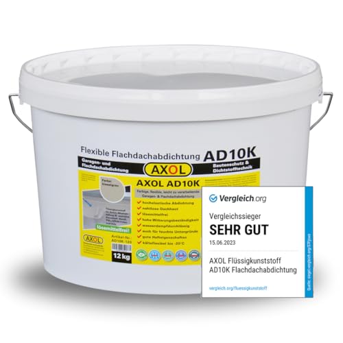 AXOL Flachdachabdichtung, Garage abdichten mit AXOL AD10 12 kg Flüssigkunststoff Farbe kieselgrau von AXOL