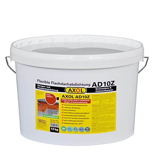 Flachdachabdichtung AXOL Flüssigkunststoff 12kg Farbe ziegelrot für Flachdach und Garage von AXOL
