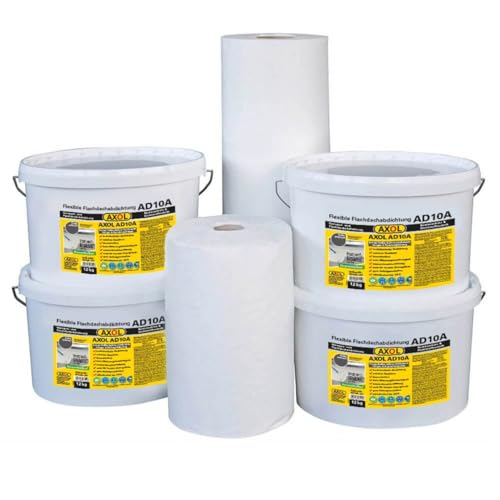 Sparset Flüssigkunststoff Anthrazit Flachdachabdichtung Garage abdichten mit AXOL Flachdach-Set für 20m² (Einzelgarage) von AXOL