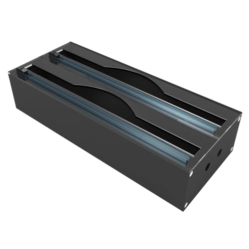 AXOTEN Acryl 2 in 1 Folienspender Mit Cutter,Frischhaltefolie abroller,Frischhaltefolie abroller Folienspender ​Aus Acryl Frischhaltefolie,Für Küchenschublade (2 Steckplatz) von AXOTEN