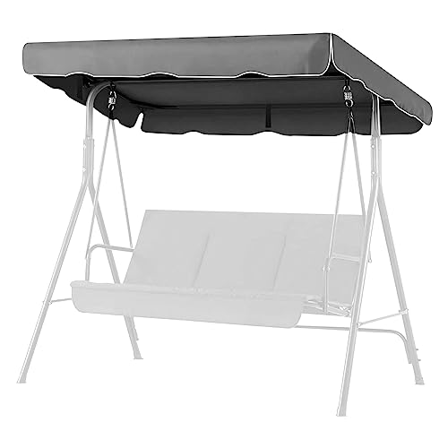 AXPQHL hollywoodschaukel dachbezug,600D Oxford-Stoff Erastzbezug Dachbezug,ersatzdach hollywoodschaukel 3 sitzer，Wasserdicht, staubdicht und UV-beständig,grau,195 * 125 * 15cm von AXPQHL