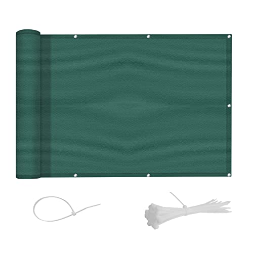 AXT SHADE Balkon Sichtschutz 90x600cm Balkonverkleidung Balkonabdeckung Balkonumspannungen Windschutz,185g/㎡ HDPE,UV-Schutz,für Balkongeländer Garten,Grün von AXT SHADE