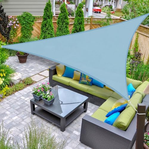 AXT SHADE Sonnensegel Wasserdicht Dreieckig 3x3x3m Wetterschutz Sonnenschutz PES Polyester mit UV Schutz für Terrasse Balkon Garten-Graublau AXT SHADE Sonnensegel Wasserdicht Dreieckig 3x3x3m Wetterschutz Sonnenschutz PES Polyester mit UV Schutz für Terrasse Balkon Garten-Graublau von AXT SHADE