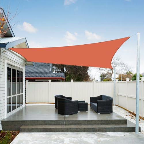 AXT SHADE Sonnensegel Wasserdicht Rechteckig 2x2,5m Wetterschutz Sonnenschutz PES Polyester mit UV Schutz für Terrasse Balkon Garten-Terracotta(Wir Machen Sondergrößen) von AXT SHADE