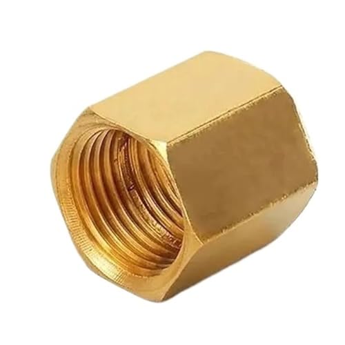 Abdeckung für Wasserrohrverschraubung aus Messing 1 Stücke Anschlussrohrverschraubung for Wasser Kraftstoff Gas Innengewinde Hex Kupplung Koppler 1/8 "1/4" 3/8 "1/2" 3/4"(1-8 to 3-8) von AXVOLA