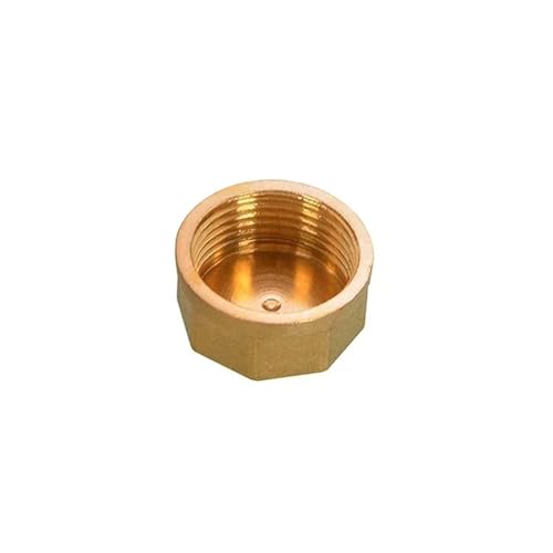 Abdeckung für Wasserrohrverschraubung aus Messing Kupfer 1/8 "1/4" 3/8 "1/2" 3/4 "Außengewinde Messing Rohr Hex Kopf End Kappe Stecker Fitting Koppler Stecker Adapter(Male Plug,1/4") von AXVOLA