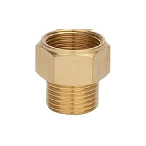 Messingadapter Messing 3/8 Zoll 1/4 M14 M18 M22 Gewindeanschluss Männlich Weiblich Adapter for Hochdruckreiniger Taschenlampe Übergangsverbindungen Rohrverschraubung(F22 to M3-8(S)) von AXVOLA