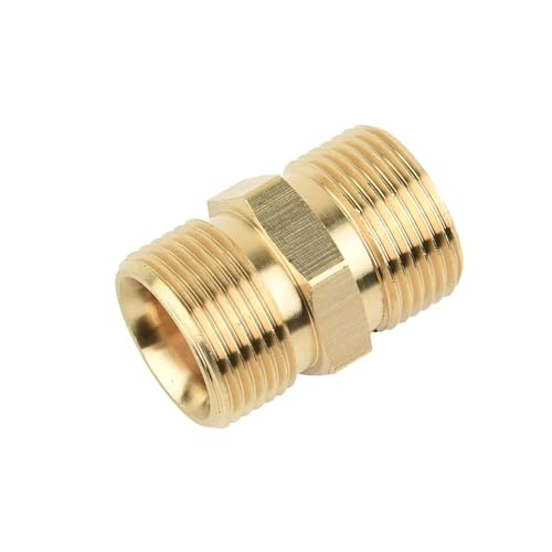Adapter Messing Messing Hochdruckreiniger Drehgelenk Anschluss Schlauchverschraubung M22/15M auf Außenadapter Gewinde Schlauchsprüher Anschluss für Kärcher (1 Stück) von AXVOLA