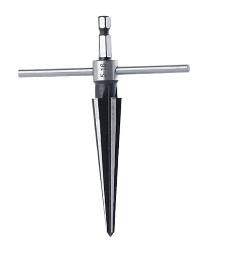 Kegelreibahle, 3–13/5–16 mm, T-Griff, handgehaltene, konische Reibahlen, Holzbrett, elektrische Bohrer, Entgraten, Sechskantgriff-Werkzeug (2 Stück) von AXVOLA