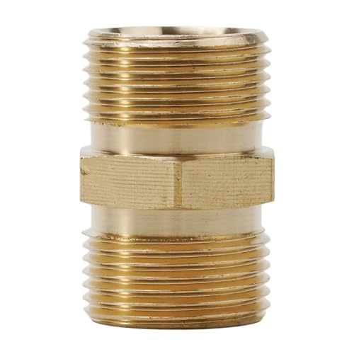 Messingadapter 1 Stück Messing Hochdruckreiniger Schlauchverlängerung Stecker Adapter M22 Metric Stecker Auf Stecker Werkzeug Schlauch Koppler Adapter Gartenwerkzeug von AXVOLA