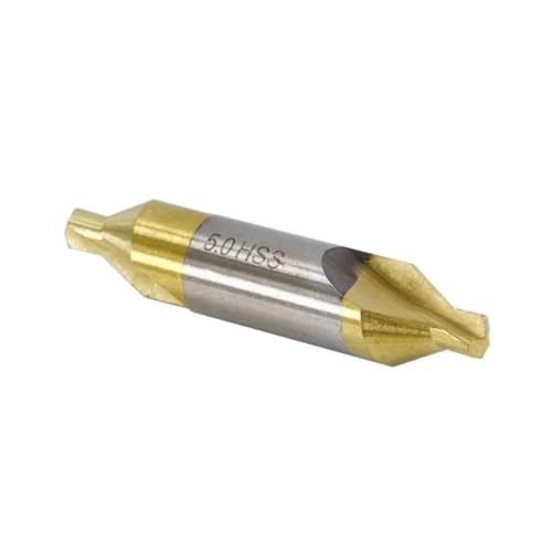 Zentrierbohrer 60 ° HSS TiN und nitriert beschichtung zentrum bohrer A1-A6mm set for metall verarbeitung fasen positionierung CNC drehmaschine bohrer(Silver) von AXVOLA