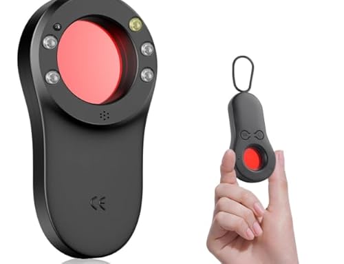 AXVRAV Versteckte Kamera Detektor Wireless, Wanzen Detektor mit Vibrationsalarm Infrarot Scanner 720H Standby-Zeit, Tragbar Hidden Camera Finder für Hotel Büro Reisen Badezimmer Umkleidezimmer von AXVRAV