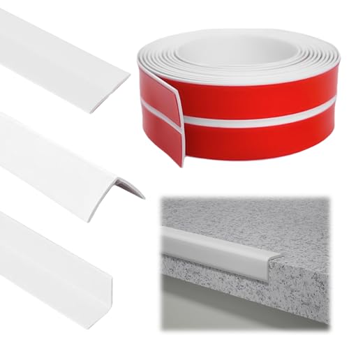 Kantenschutz Selbstklebend Leisten, 2cm X 2cm X 8m Weichsockelleiste, PVC Flexible Küchenabschlussleiste Weiß, Einfach Schneidbar, Winkelleiste Selbstklebend für Küche und Badezimmer Kantenschutz Selbstklebend Leisten, 2cm X 2cm X 8m Weichsockelleiste, PVC Flexible Küchenabschlussleiste Weiß, Einfach Schneidbar, Winkelleiste Selbstklebend für Küche und Badezimmer von AXVRAV
