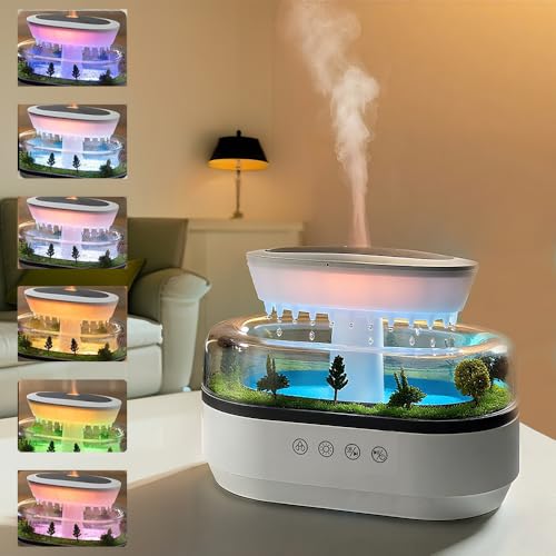 Luftbefeuchter Rain Humidifier Diffusor, 250mL Essential Oil Diffuser mit 7 Farben Led Nachtlicht, Duftöl Diffusor Luftbefeuchter mit Pilz Lampe Wassertropfen, Duftöl Diffuser für Zuhause Büro Luftbefeuchter Rain Humidifier Diffusor, 250mL Essential Oil Diffuser mit 7 Farben Led Nachtlicht, Duftöl Diffusor Luftbefeuchter mit Pilz Lampe Wassertropfen, Duftöl Diffuser für Zuhause Büro von AXVRAV