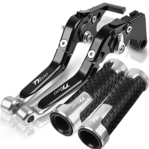 AXWT Für Yamaha TT 600 2000 2001 2002 2003 Motorrad CNC Aluminium Bremskupplungshebel Lenkergriffe Enden Zubehör (Color : 15) von AXWT