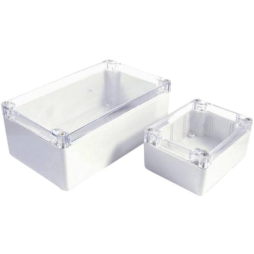 AXXATRONIC Installationskoffer 7200-238C Polycarbonat, weiß, klar, 265 x 185 x 95, 1 Stück von AXXATRONIC