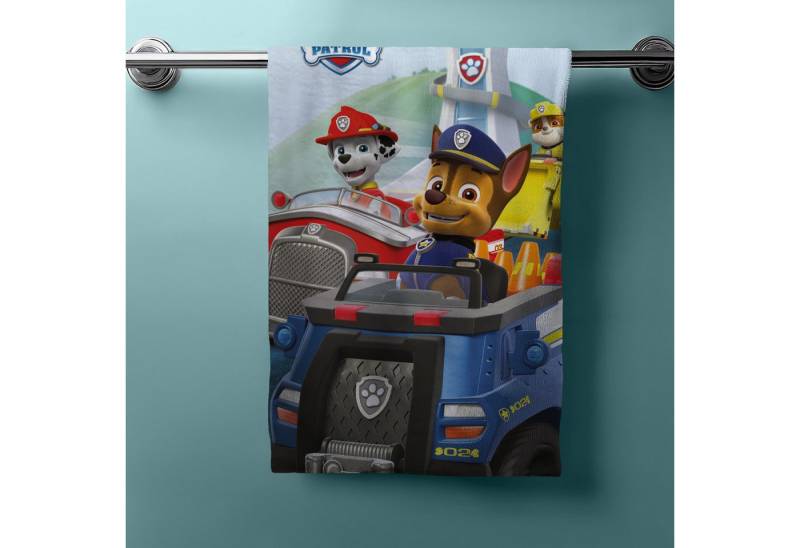 AY!Max Handtücher Paw Patrol Duschtuch Badetuch Strandtuch blau 70 x 140cm, (1 Duschtuch, 1-St), Langlebig von AY!Max