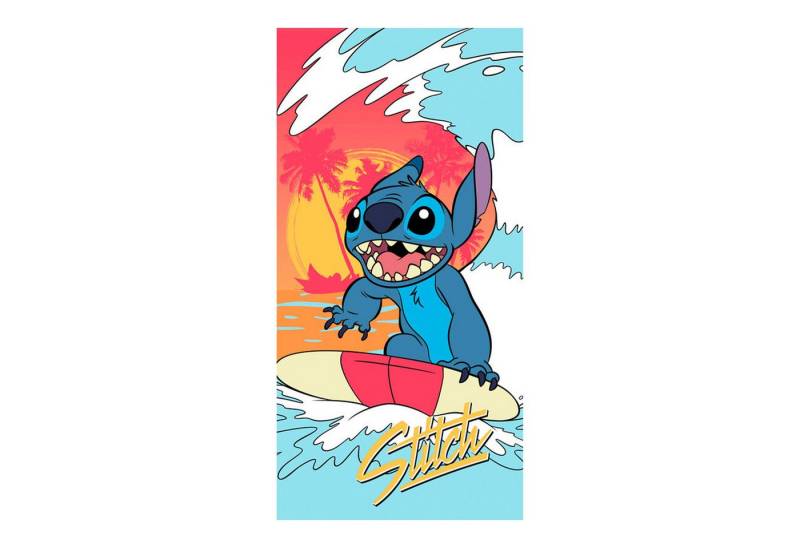 AY!Max Strandtuch Stitch Surfbrett 140 x 70 cm - Lilo & Stitch, 100% Baumwolle von AY!Max
