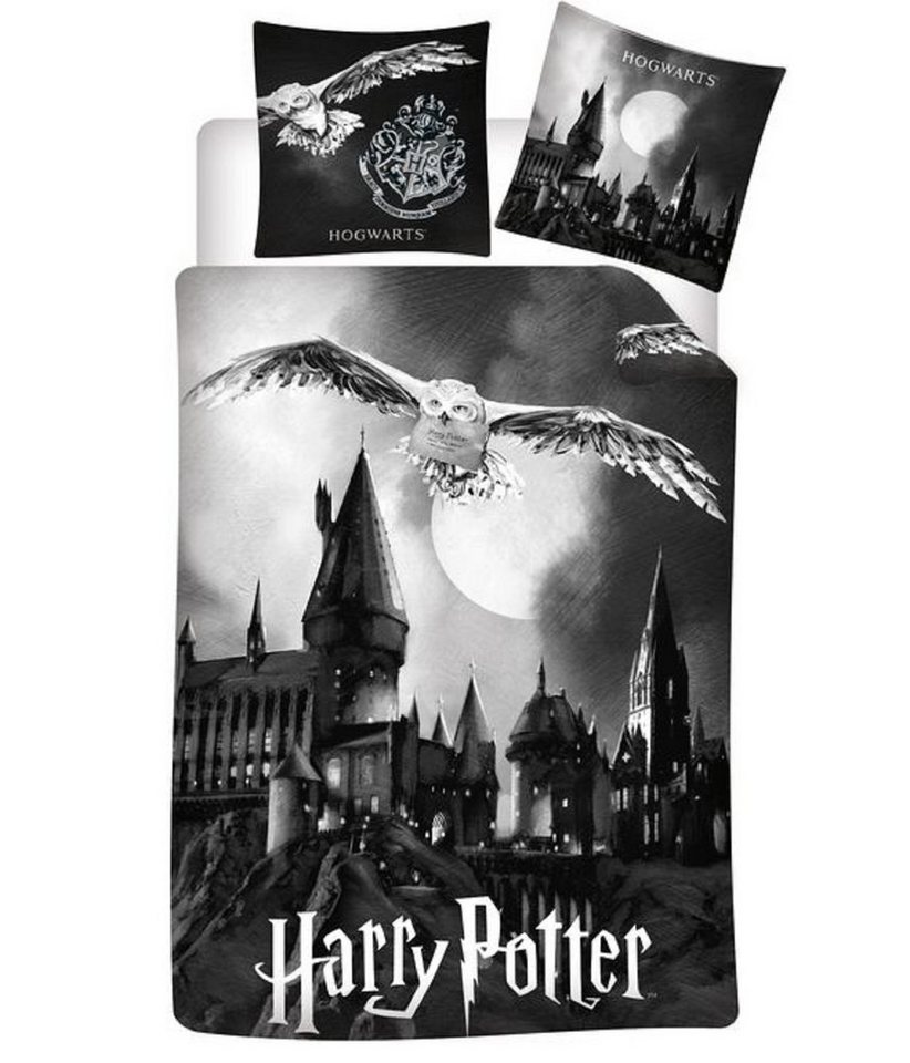 Bettwäsche Harry Potter Flanell Wende Bettwäsche Hogwarts 2tlg 155 x 220 cm, AY!Max von AY!Max