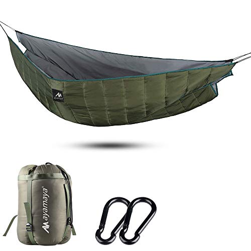 Hängematte Underquilt Isomatten Underkilt Outdoor, Ultralight Baumwolle Underblanket Winterschlafsack Winter -10-0 Grad für Hängematten Isolierung Leichte Wandern Camping von AYAMAYA