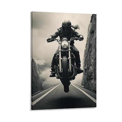 AYAROS Moderne Motorrad-Rennkunst-Poster Drucke Vintage Track Motorrad Sport Mode Leinwand Wanddekoration Kunstwerk für Home Office von AYAROS