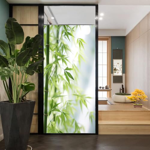 AYAROS Rustikaler Baum, Bambus-Buntglas-Fensterfolie, moderner Sonnenschein, schöne natürliche Pflanze, Sichtschutz, Fensterfolie, nicht klebende Glasfolie, dekorative statische Frischhaltefolie für AYAROS Rustikaler Baum, Bambus-Buntglas-Fensterfolie, moderner Sonnenschein, schöne natürliche Pflanze, Sichtschutz, Fensterfolie, nicht klebende Glasfolie, dekorative statische Frischhaltefolie für von AYAROS