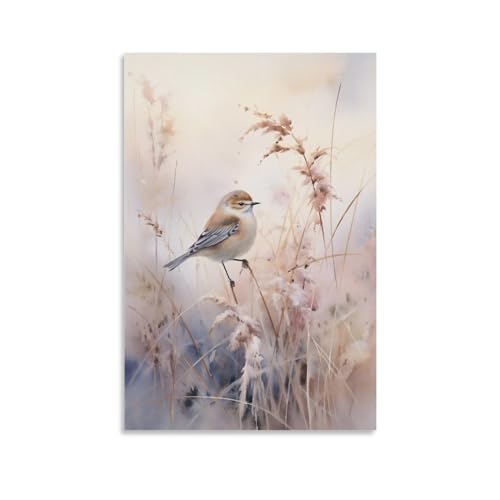 AYAROS Wildlife Birds Painting Poster Landschaft Natur Vogel Auf Gras Zweig Leinwand Wandkunst Drucke Malerei für Haus Zimmer von AYAROS