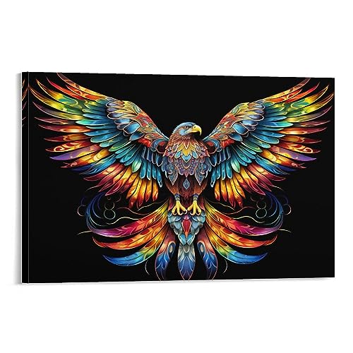 Fantasy Adler Malerei Poster Vintage Bunte Vogel Mythische Tier Leinwand Wandkunst Drucke Malerei für Haus Zimmer von AYAROS