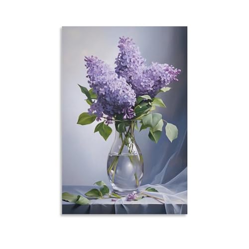 Lila Flieder Wandkunst Leinwand Poster Einfache Vase Pflanzen Moderne Wanddekoration Poster Schlafsaal Dekor Malerei Kunst Lila Flieder Wandkunst Leinwand Poster Einfache Vase Pflanzen Moderne Wanddekoration Poster Schlafsaal Dekor Malerei Kunst von AYAROS